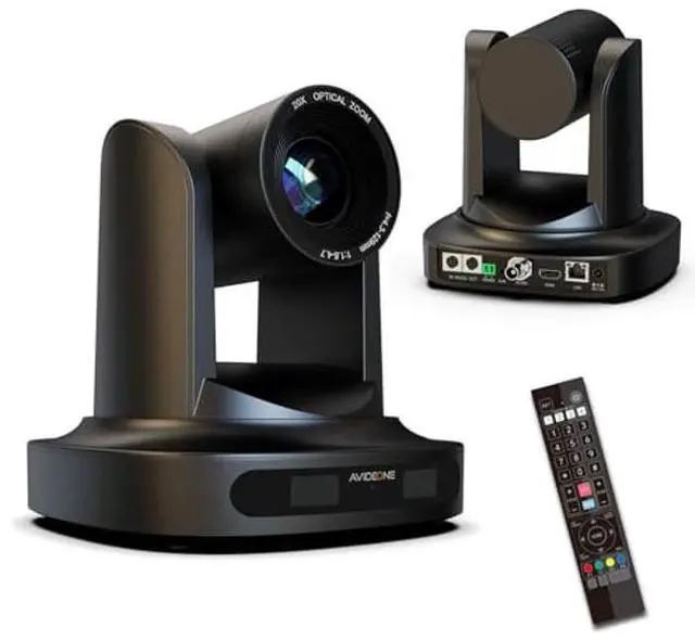 Main image of AVIDEONE 20X Optical Zoom NDI PTZ Camera with HDMI 3G-SDI, RS232/RS485, PoE IP Live Streaming for Multi-Camera Video Production (Black)