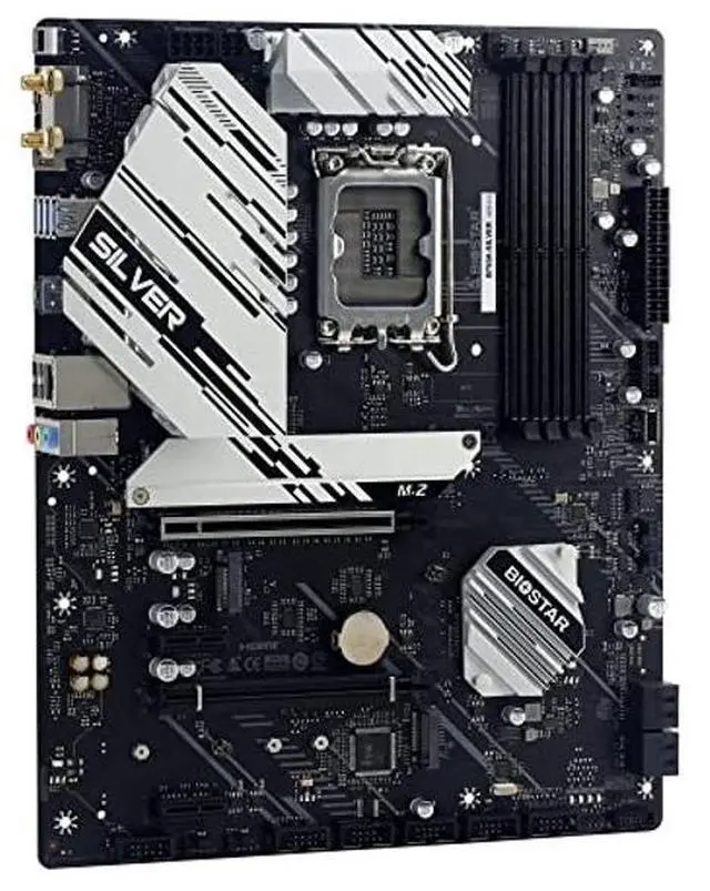 Alt view image 2 of 3 - BIOSTAR Gaming ATX Motherboard with Silver Heatsink 17 (16+1) Phase 70A Powerful VRM, PCIe 5.0 Slot, and 2.5 Gigabit LAN [ B760A-SILVER ]