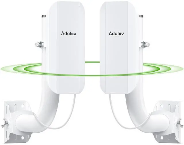 Main image of AdaLov CPE362 Gigabit Wireless Bridges: 5.8 GHz CPE VLAN & PoE Support, 5 KM Point to Point Outdoor Starlink WiFi Extender for Garage, Barn, Farm, Shop Networks Extend & Security Camera