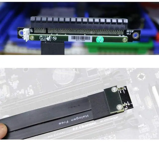 Alt view image 3 of 5 - JMT ADT-R43SR M.2 NGFF NVMe Key M to PCIE x16 Extension Cable 32G/BPS 16x PCI-e PCI-Express Graphics Card Riser Adapter R43SR for M2 2230 2242 2260 2280 (50cm)