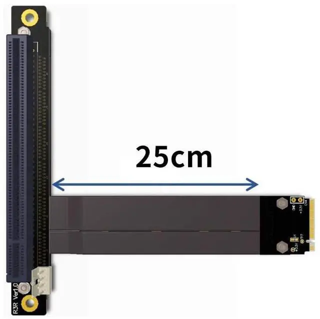 Alt view image 5 of 5 - JMT ADT-R43SR M.2 NGFF NVMe Key M to PCIE x16 Extension Cable 32G/BPS 16x PCI-e PCI-Express Graphics Card Riser Adapter R43SR for M2 2230 2242 2260 2280 (50cm)