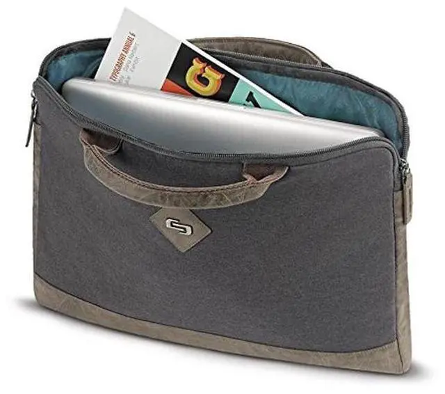 Alt view image 4 of 5 - Solo New York Urban Nomad Laptop Sleeve Handle 15.6 Inch, Grey