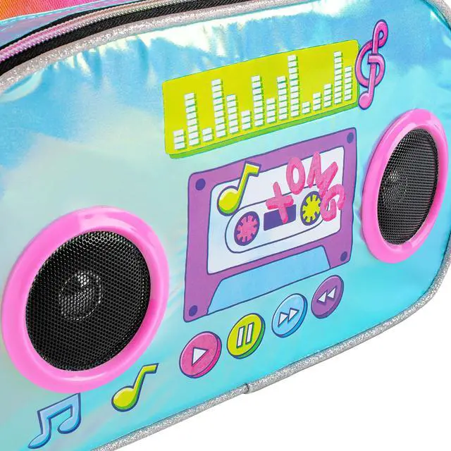 Alt view image 5 of 5 - Fashion Angels XOMG POP! Backpack with Built-in Bluetooth Speakers in Turquoise - Adjustable Straps, Spacious Compartments, Lightweight, Official XOMG POP! Merchandise, Perfect for Kids & Tweens