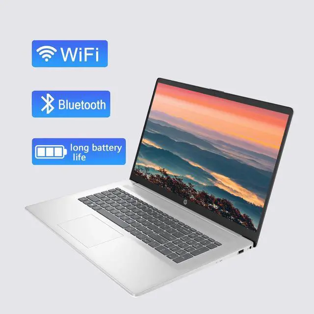 Alt view image 5 of 5 - HP 17 Laptop, 17.3" FHD Display, 64GB RAM, 1TB SSD, AMD Ryzen 5 Processor(Beats i7-1165G7, Up to 4.3GHz), Webcam, Numeric Keypad, Long Battery Life, Windows 11 Home, Alpacatec Accessories, Silver