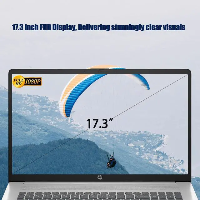 Alt view image 3 of 5 - HP 17 Laptop, 17.3" FHD Display, 64GB RAM, 1TB SSD, AMD Ryzen 5 Processor(Beats i7-1165G7, Up to 4.3GHz), Webcam, Numeric Keypad, Long Battery Life, Windows 11 Home, Alpacatec Accessories, Silver