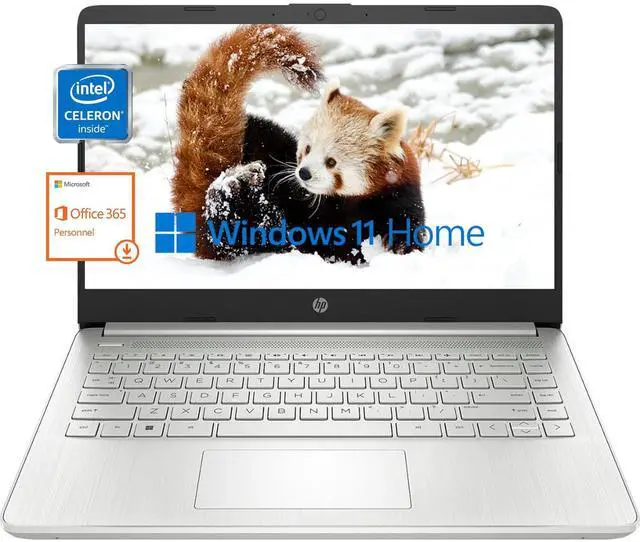 Main image of HP 14" Laptop for Student and Business,Ultral Light Laptop,Business Laptop,Intel Celeron N4120 Processor,4GB RAM,128GB eMMC,Intel UHD Graphics,1-Year Office 365,Windows 11 S,Silver