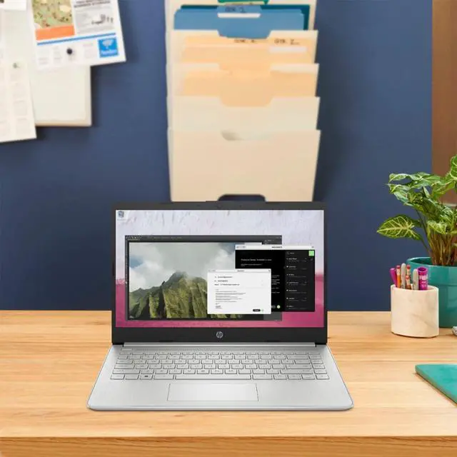 Alt view image 5 of 5 - HP 14" Laptop for Student and Business,Ultral Light Laptop,Business Laptop,Intel Celeron N4120 Processor,4GB RAM,128GB eMMC,Intel UHD Graphics,1-Year Office 365,Windows 11 S,Silver