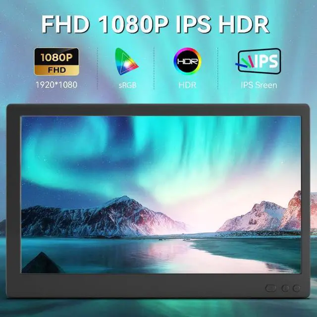 Alt view image 2 of 5 - APILDELLA 14'' 1080P Portable Dual Monitor Extender for Laptops - USB C and HDMI, Plug-Play for Dual Display on Mac and Windows, Fits 13''-17.3'' Laptops