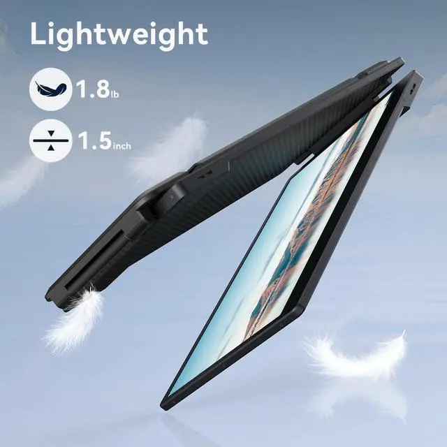 Alt view image 5 of 5 - APILDELLA 14'' 1080P Portable Dual Monitor Extender for Laptops - USB C and HDMI, Plug-Play for Dual Display on Mac and Windows, Fits 13''-17.3'' Laptops