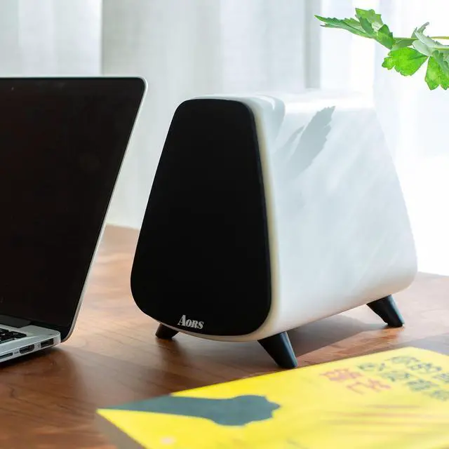Alt view image 3 of 5 - AORS AS31 Active Bookshelf Speakers -2.0 Powered Stereo Compact laptops Desktop Speakers with 3'bass, Bluetooth 5.3, RCA/Optical/subwooder Output, 80W RMSWood for Music, Gaming, Podcasts,dj (White)