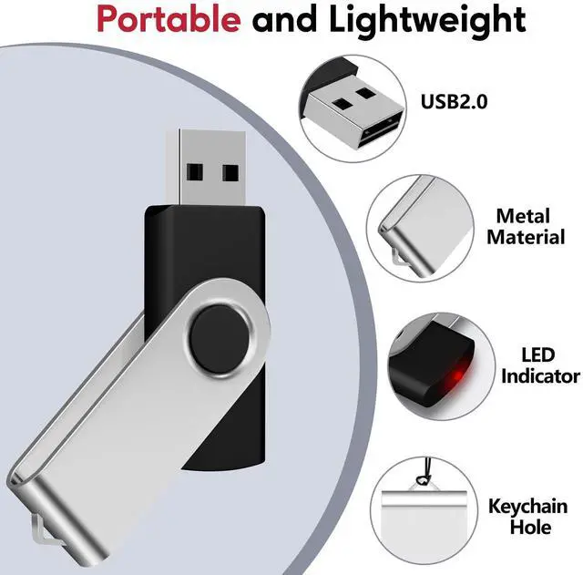 Alt view image 4 of 5 - AreTop 50 Pack 16GB USB Flash Drive, USB2.0 Bulk Flash Drives Thumb Drive 16G USB Drive 16GB Memory Stick, Black