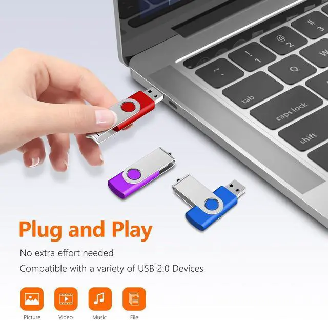 Alt view image 4 of 5 - AreTop 50 Pack 8GB USB Flash Drives Bulk of 2.0 Thumb Drives Pack 8GB USB Drive Bulk Pen Drive Zip Drive Memory Stick with Lanyard for Storage and Backup (Mixed Colors 50pcs)