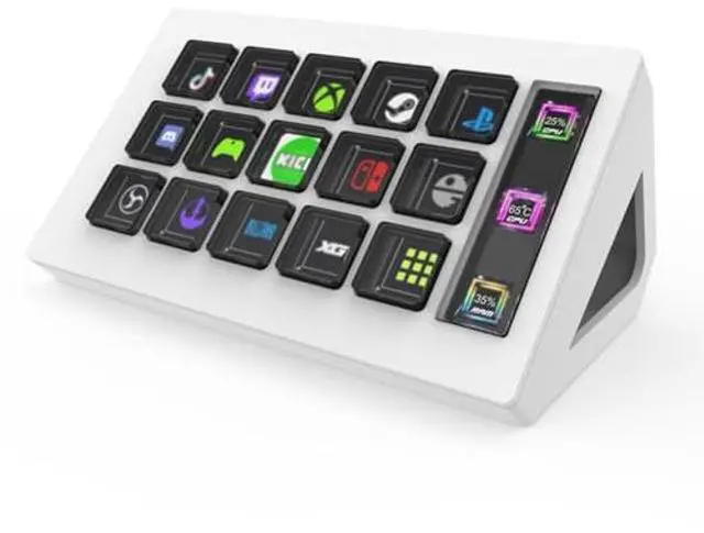 Main image of Generic 15 Keys Programmable Keyboard,Customize Gaming Experience Visual Keyboard,LCD Custom Keyboard Macro Keyboard Operations with OBS Twitch, Genericnhyxv8z9dk