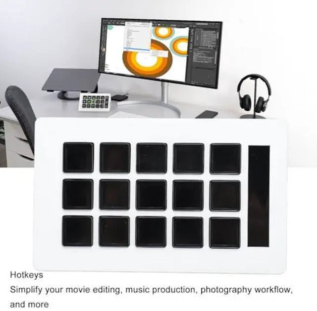 Alt view image 2 of 5 - Generic 15 Keys Programmable Keyboard,Customize Gaming Experience Visual Keyboard,LCD Custom Keyboard Macro Keyboard Operations with OBS Twitch, Genericnhyxv8z9dk