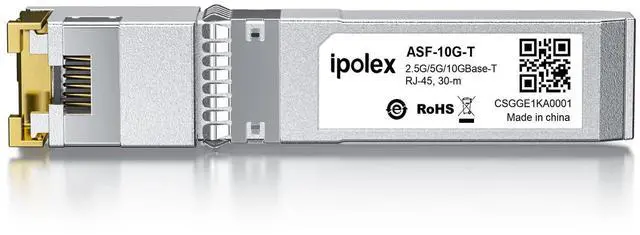 Alt view image 2 of 5 - ipolex 2.5/5/10G SFP+ to RJ45 Transceiver, 10GBase-T Module, 10G-T Copper SFP+ CAT6a/CAT7 RJ45 Module, Up to 30m, for Cisco SFP-10G-T-S, Ubiquiti UF-RJ45-10G, Meraki, TP-Link, Netgear and More, 2 Pack