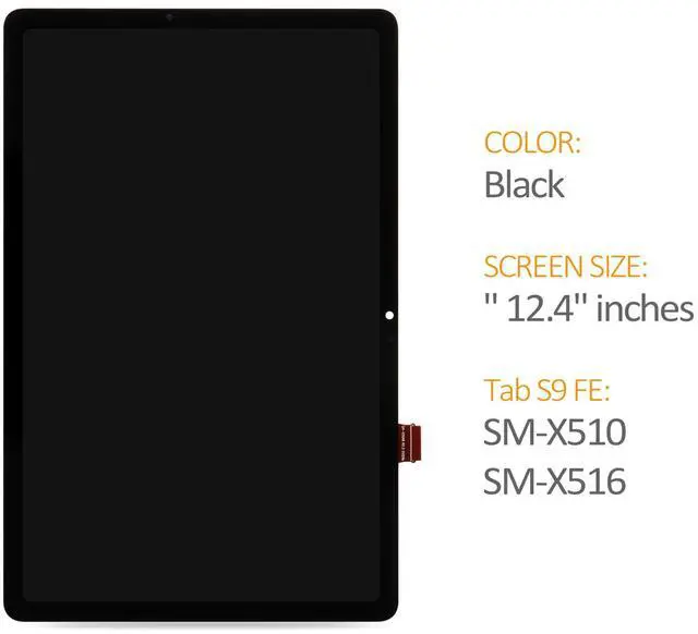 Alt view image 2 of 5 - A-MIND Galaxy Tablet S9 FE 10.9" LCD Replacement Display for Samsung S9 FE SM-X510 SM-X516B Screen Replacement Touch Screen Digitizer Assembly Glass Repair Parts