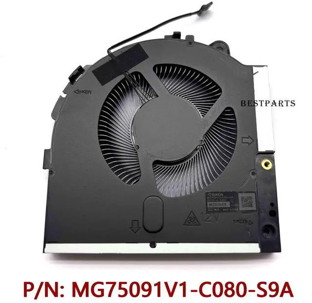 Alt view image 5 of 5 - BestParts New CPU+GPU Cooling Fan Replacement for DELL Alienware m17 R5 2022 M15R7 Laptop, P/N: MG75091V1-C080-S9A MG75091V1-C090-S9A, 12V Fan