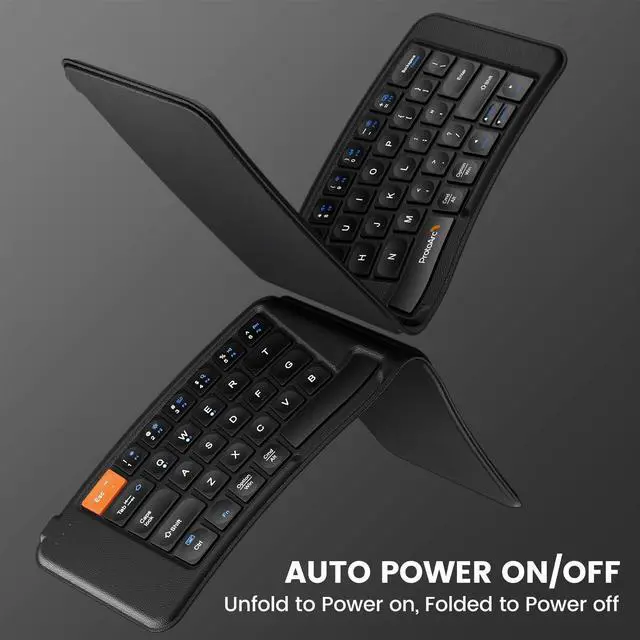 Alt view image 4 of 5 - ProtoArc XK03 Ergonomic Foldable Keyboard and Rechargeable Ergonomic Mouse Blue