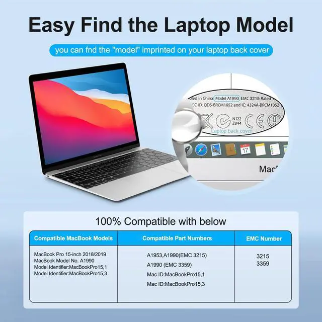 Alt view image 2 of 5 - Bituoer A1953 A1990 MacBook Pro Battery Replacement, A1953 Battery for MacBook Pro 15 Inch A1990 (Mid 2018 2019) (EMC 3215 3359)