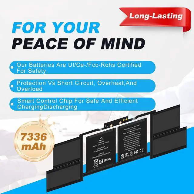 Alt view image 5 of 5 - Bituoer A1953 A1990 MacBook Pro Battery Replacement, A1953 Battery for MacBook Pro 15 Inch A1990 (Mid 2018 2019) (EMC 3215 3359)