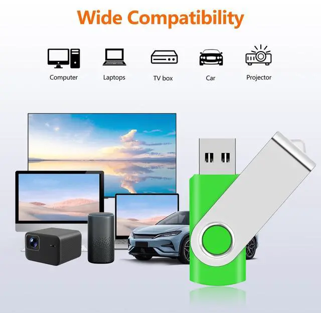 Alt view image 3 of 5 - AreTop 20 Pack 4GB USB Flash Drives Bulk of 2.0 Thumb Drives Pack 4GB USB Drive Bulk Pen Drive Zip Drive Memory Stick with Lanyard for Storage and Backup (Mixed Colors 20pcs)