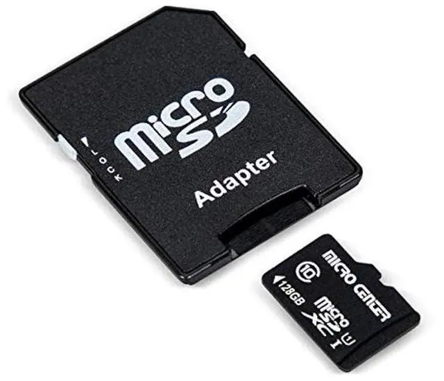 Alt view image 3 of 5 - Micro Center 128GB Class 10 MicroSDXC Flash Memory Card with Adapter for Mobile Device Storage Phone, Tablet, Drone & Full HD Video Recording - 80MB/s UHS-I, C10, U1 (5 Pack)