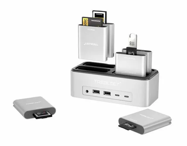 Alt view image 4 of 5 - 13 in 1 Professional Docking Station with 4 Expansion Slot; USB4 hub Compatible for Mac Windows Thunderbolt 4/3; with 60W PD, 2X USB-C, 2X USB-A, DisplayPort, 2.5 Gigabit Ethernet, Audio, NVMe Slot