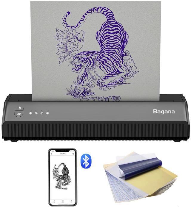 Main image of Bagana Tattoo Stencil Printer Thermal Bluetooth Temporary Tattoo Transfer Printer Wireless Tattoo Machine Kit Compatible with Smartphone & Pc