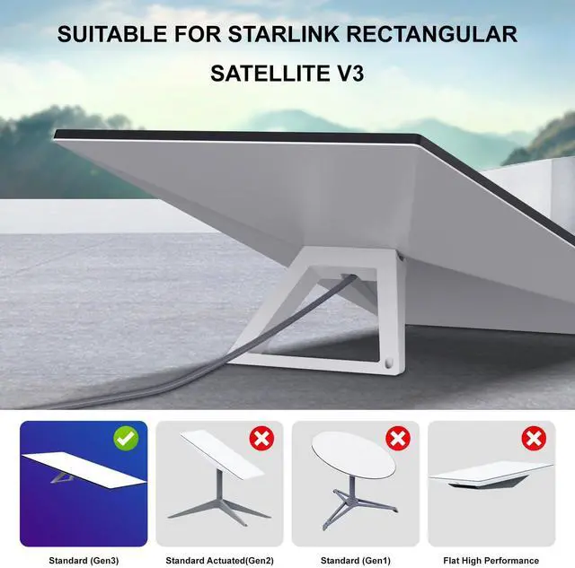Alt view image 2 of 5 - Starlink Gen 3 Cable 50FT, Starlink Cable Replacement Cable Standard Actuated Starlink V3 Cable for Starlink Waterproof Satellite Gen 3 Starlink Ethernet Cable for Gen 3 Grey