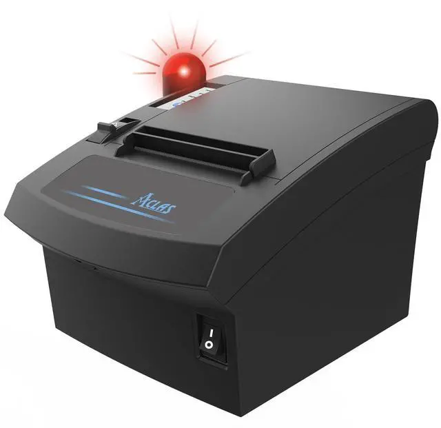 Main image of Aclas 3'1/8 Thermal Receipt Printer with Beep Kitchen Printer 80mm w/Buzzer & Auto Cutter ESC/POS Windows for Retail Receipt Printers (10inches/sec, USB + Ethernet Serial Port)