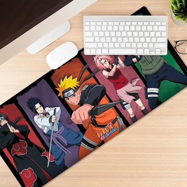 Alt view image 4 of 4 - ABYSTYLE Naruto Shippuden Group Iconic Characters Gaming Mousepads 35" x 16" Non Slip Rubber Mouse Pads Office Rectangle Mouse Mat Gift