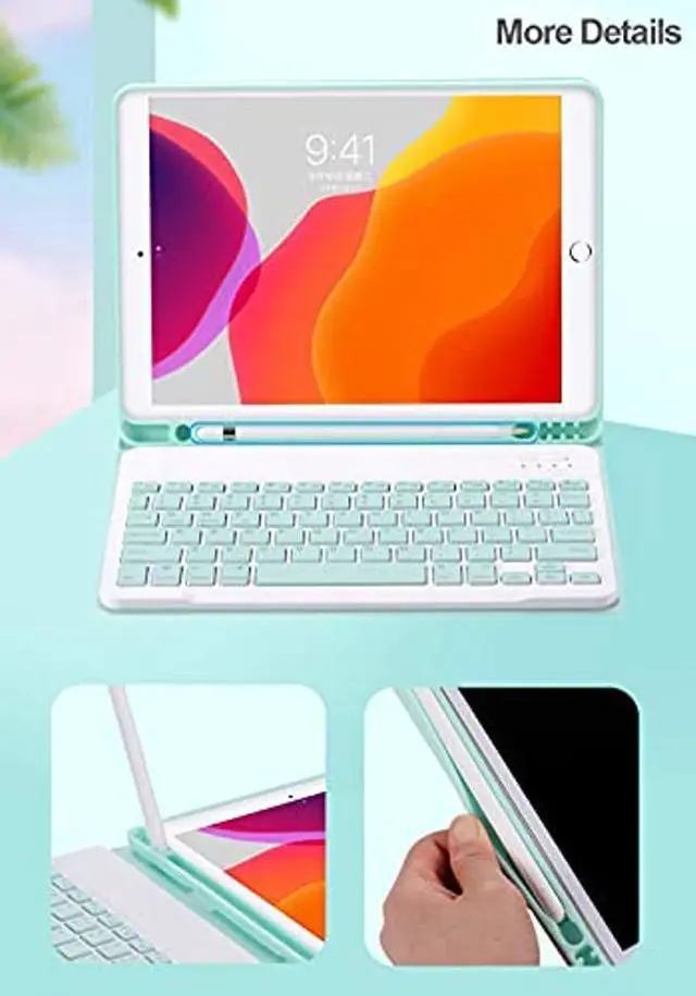Alt view image 5 of 5 - QIYIBOCASE S9 FE 5G 10.9 Inch/Galaxy Tab S9 11 Inch 2023 Case with Keyboard and Mouse, Detachable Magnetic Keyboard Case with S Pen Holder (Pink)