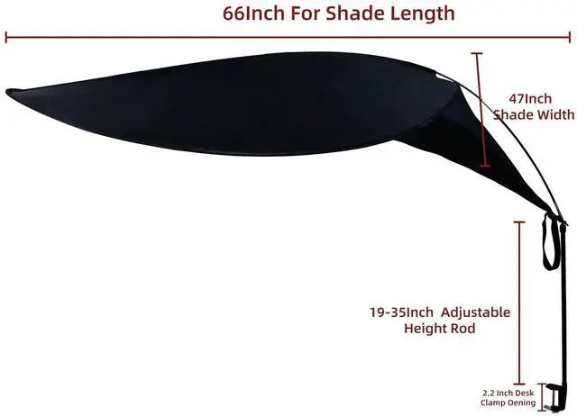 Alt view image 5 of 5 - 65"Comastbo office cubicle desk shade,designed for light sensitive workers,idea for office cubicles and desk canopy