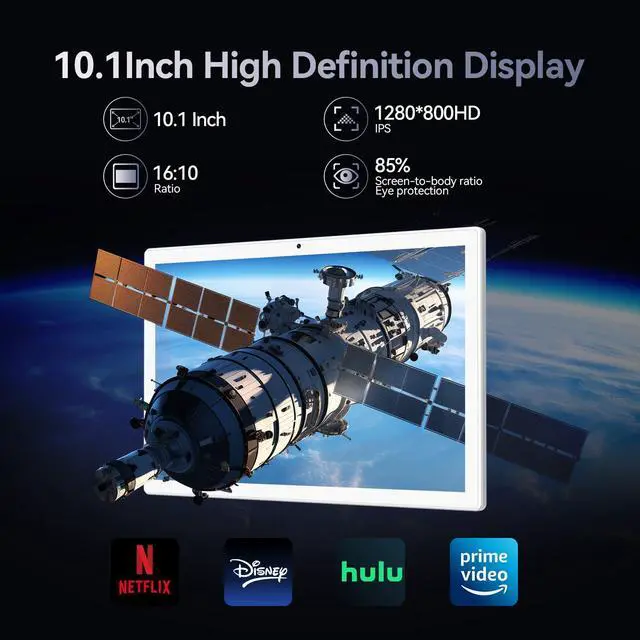 Alt view image 3 of 5 - ANTEMPER Android 14 Tablets 10 Inch, 5G WiFi Tablet Mit 8GB RAM+128GB ROM(1TB TF),2 in 1 Tablet with Keyboard Mouse Pen-Octa-Core2.0Ghz | 6000mAh | 1080FHD | 13MP Camera | WLAN GPS OTG Typ-c-Sliver