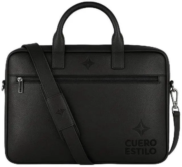 Main image of Cuero Estilo Leather Laptop Bag - Handcrafted Floater Leather, Multipurpose Business, Office & Travel Bag with Laptop Sleeve & Trolley Strap - Durable, Lightweight.