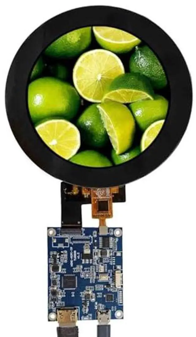 Alt view image 2 of 5 - FanyiTek 3.4 inch 800x800 IPS MIPI 330nit Round LCD Touch Screen and 39 pins Controller Board