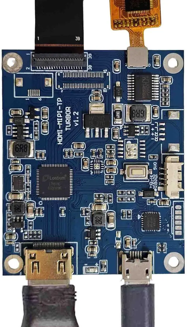 Alt view image 4 of 5 - FanyiTek 3.4 inch 800x800 IPS MIPI 330nit Round LCD Touch Screen and 39 pins Controller Board
