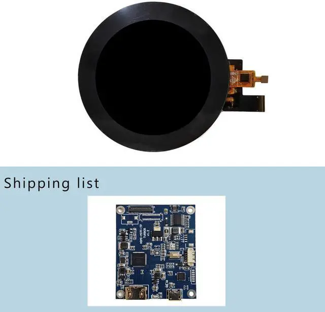 Alt view image 5 of 5 - FanyiTek 3.4 inch 800x800 IPS MIPI 330nit Round LCD Touch Screen and 39 pins Controller Board