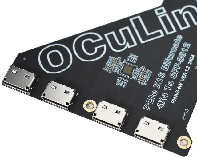 Alt view image 3 of 5 - LetLinkSo Gen4 PCIe to Oculink SFF-8612 Adapter SFF-8611 External Graphics Card for GPU Dock, eGPU, NVMe SSD (PCIe x16 to Oculink)
