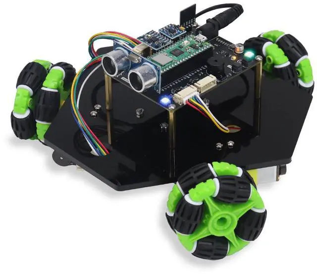 Main image of Freenove Omni Wheel Car Kit for Raspberry Pi Pico W (Included) (Compatible with Arduino IDE), 3-Wheel and 4-Wheel Forms, Accelerometer Module, Compass Module, Ultrasonic Distance Sensor