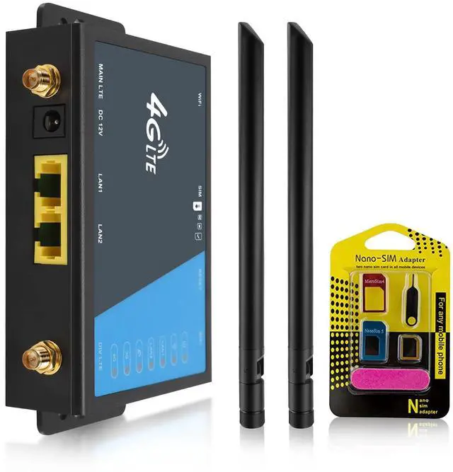 Main image of Dionlink 4G LTE Router [Detachable Antennas Version], Modem with SIM Card Slot Unlocked, Mobile Hotspot Support AT&T and T-Mobile, 2-Antenna Wireless Wi-Fi Router