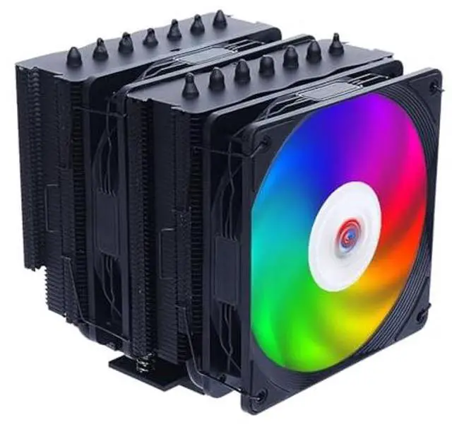 Main image of COOL DESHENG ARGB Dual Tower CPU Cooler with 7x6mm Heat Pipes & Dual DS-A120x25 120mm PWM CPU Fans - Ultimate CPU Air Cooler for Intel LGA1700/1150/1200 & AMD AM4/AM5 CPU - Black/DS3000V7