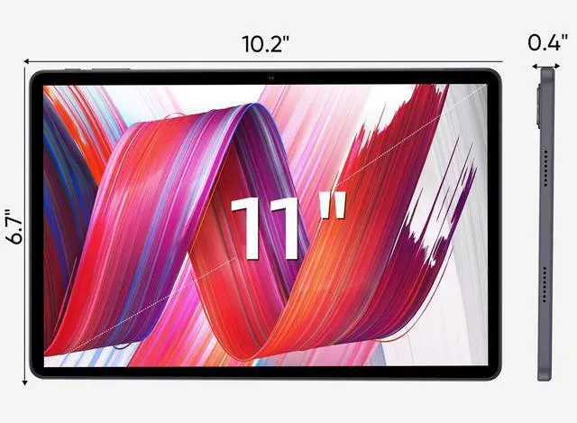 Alt view image 3 of 5 - COLORROOM Android 14 Tablet with Case, Tablets 11 inch, Octa-core CPU,12GB+128GB+1TB Expandable,8000mAh Large Battery with 18W PD Fast Charge/Dual Band WiFi6/BT 5.0/GPS/FM Radio