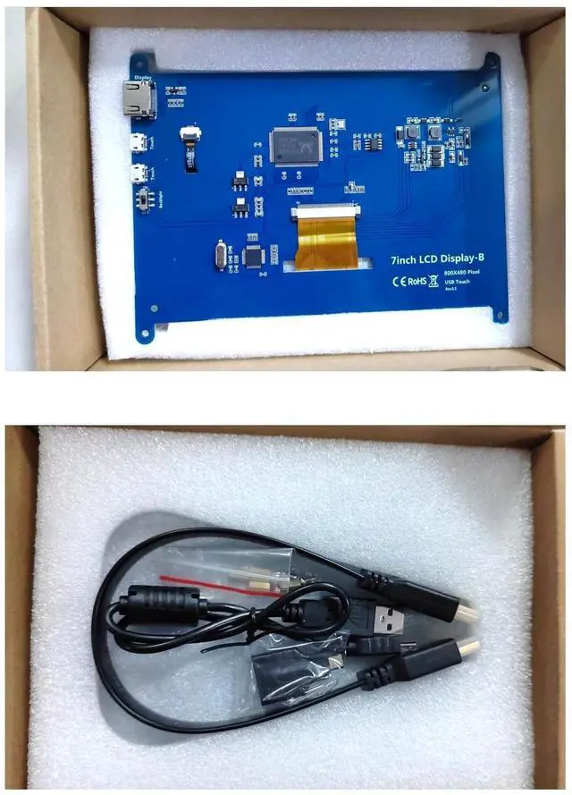 Alt view image 5 of 5 - DIYables 7-Inch Touch Screen Display for Raspberry Pi - HDMI Interface LCD Monitor for IoT, Robotics, and STEM Projects
