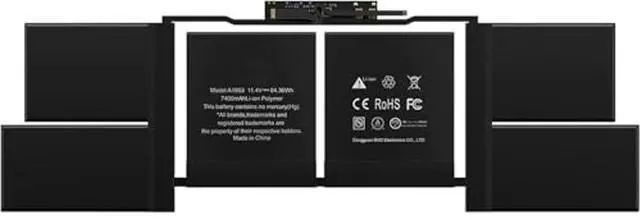 Main image of BNDeluxe A1953 Battery A1990 MacBook Pro Battery Replacement for MacBook Pro 15 Inch A1990 (Mid 2018 2019) EMC 3215 3359 MV902LL/A MV912LL/A MV922LL/A MV942LL/A MV952LL/A MV962LL/A LL/A 84.36Wh 11.4V