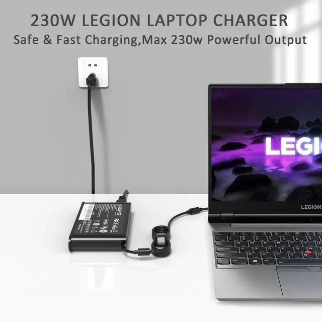 Alt view image 5 of 5 - 230w Legion Charger+100w USB c Laptop Charger for Lenovo