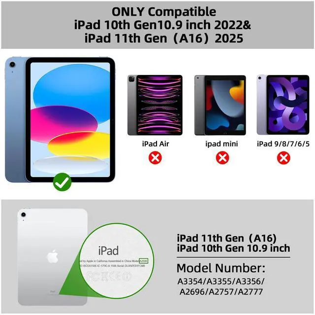 Alt view image 2 of 5 - GOKOCO Keyboard Case for iPad 11th A16 2025/iPad 10th Generation 10.9-inch,Adjustable Portrait/Land Stand,Magnetic Split Stand Case with Multi-Touch Trackpad Backlit Keyboard-Navy Blue