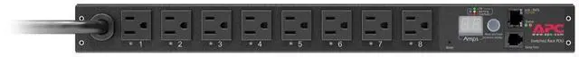 Alt view image 2 of 4 - APC Rack Mount PDU, Switched Rack 120V/15A, (8) Outlets, 1U Horizontal Rackmount (AP7900B)