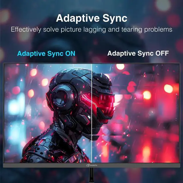 Alt view image 4 of 5 - ArcticPro 24 inch Monitor 120Hz, FHD 1080p, Computer Monitor, IPS, 99% sRGB, 1ms Response Time, 3-Sided Frameless, Ultra Slim, VESA Mountable, Anti-Blue Light Design, HDMI & VGA Ports,Black