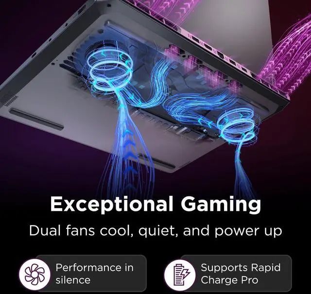 Alt view image 3 of 5 - Lenovo LOQ Gaming Laptop - NVIDIA(r) GeForce RTX(tm) 4050 6GB - 15.6" FHD Display - AMD Ryzen 7 8845HS - 16GB RAM - 512GB SSD - Windows 11 Home, Luna Grey